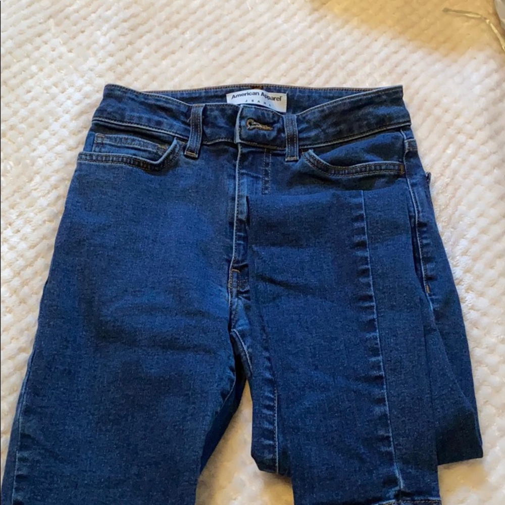 Blue high waisted America apparel jeans